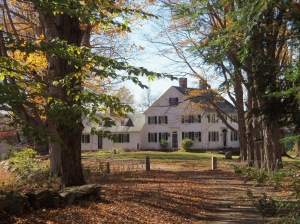 Known as the Powder Major's House because of the gunpowder secreted in its cellar after the attack on Fort William and Mary, the residence of Major John Demeritt in Madbury likely originated around 1723 as the wing now attached to the larger Colonial home. 